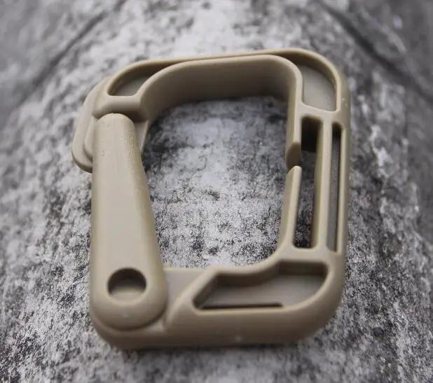 5Pc Outdoor Camping Tool D Type ITW Grimloc MOLLE Locking EDC Tactics Backpack Hanging Webbing Hook Buckle for Hiking