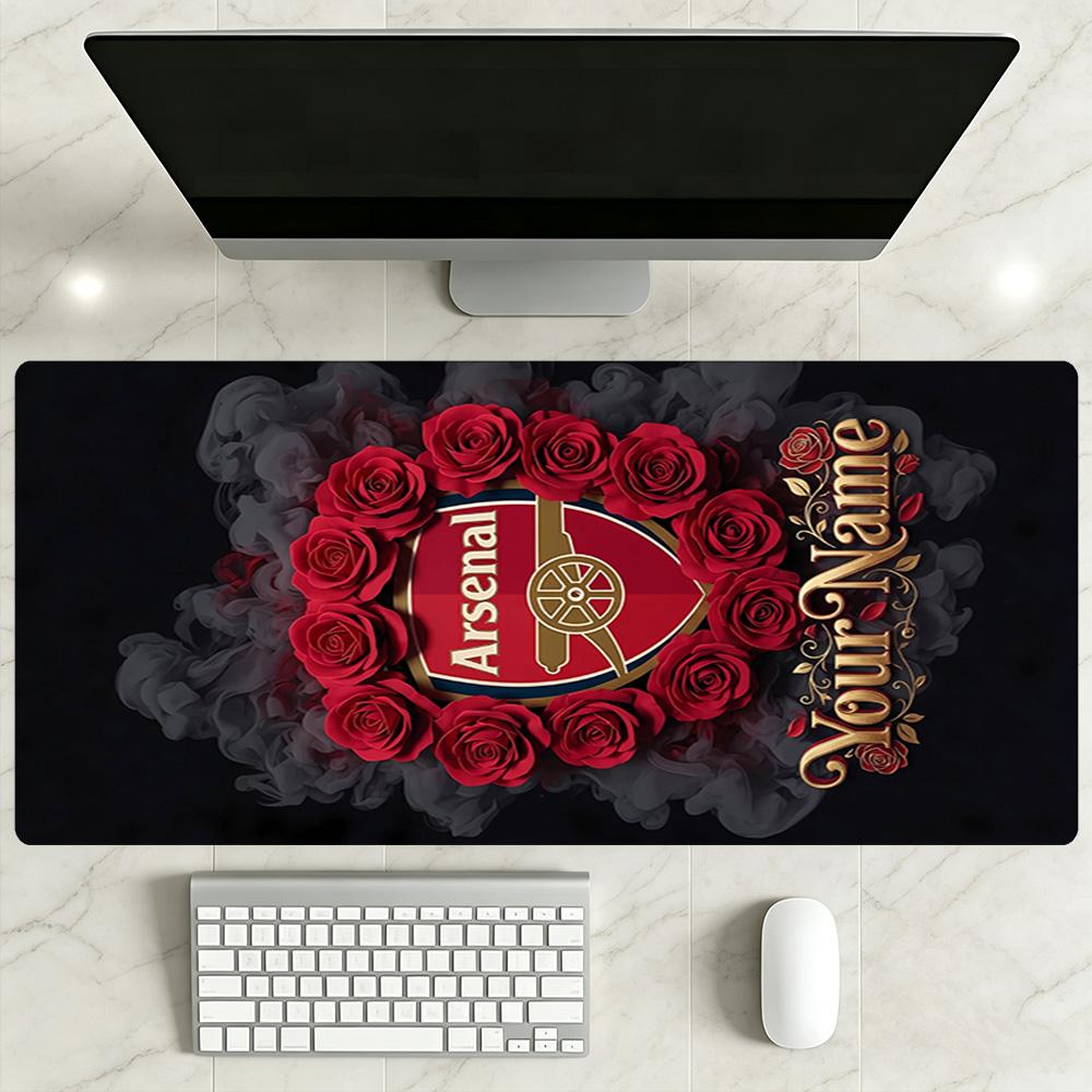 Arsenal F.c. Customizable Name Mouse Pad Gamer Mousepad Computer Desk Mat Non-Slip Rubber Bottom Perfect Gift for Gamers And Professionals