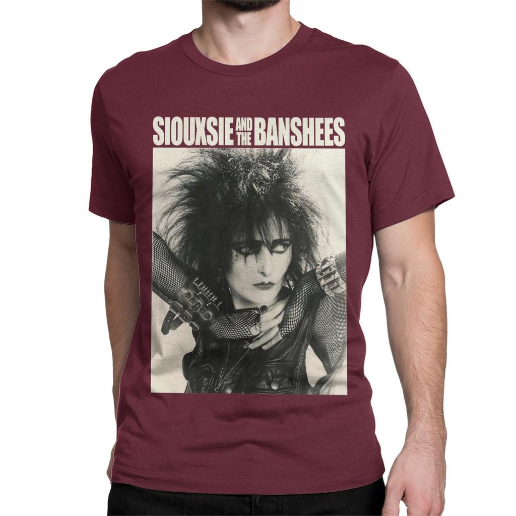 Siouxsie Sioux Music Rock Band T Shirt for Men Women Cotton Vintage T-Shirt Siouxsie And The Banshees Tees Short Sleeve Clothes