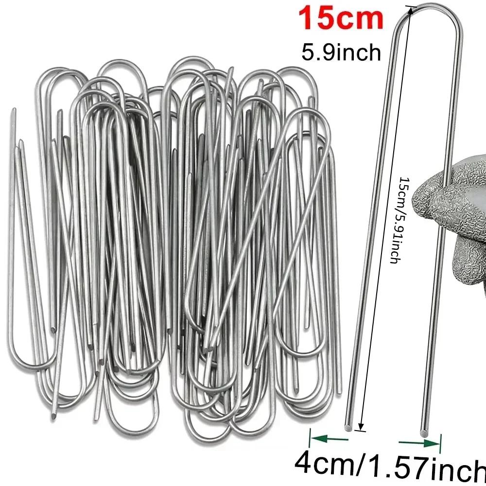 10-40Pcs Landscape Staple Gaskets Plastic Buffer Washer Garden Stakes Pegs Anchoring Landscaping Ground Garden Lawn Fixed Nails
