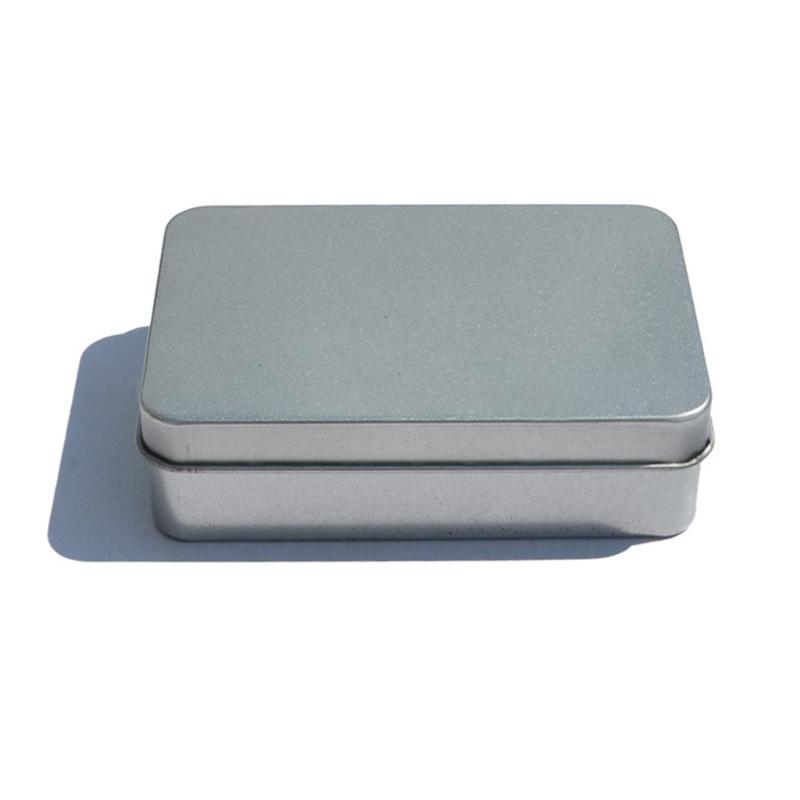 Metal Rectangle Silver Color Playing Cards Storage Box Money Coin Holder Boxes Candy Key Case Business Card Storage Box