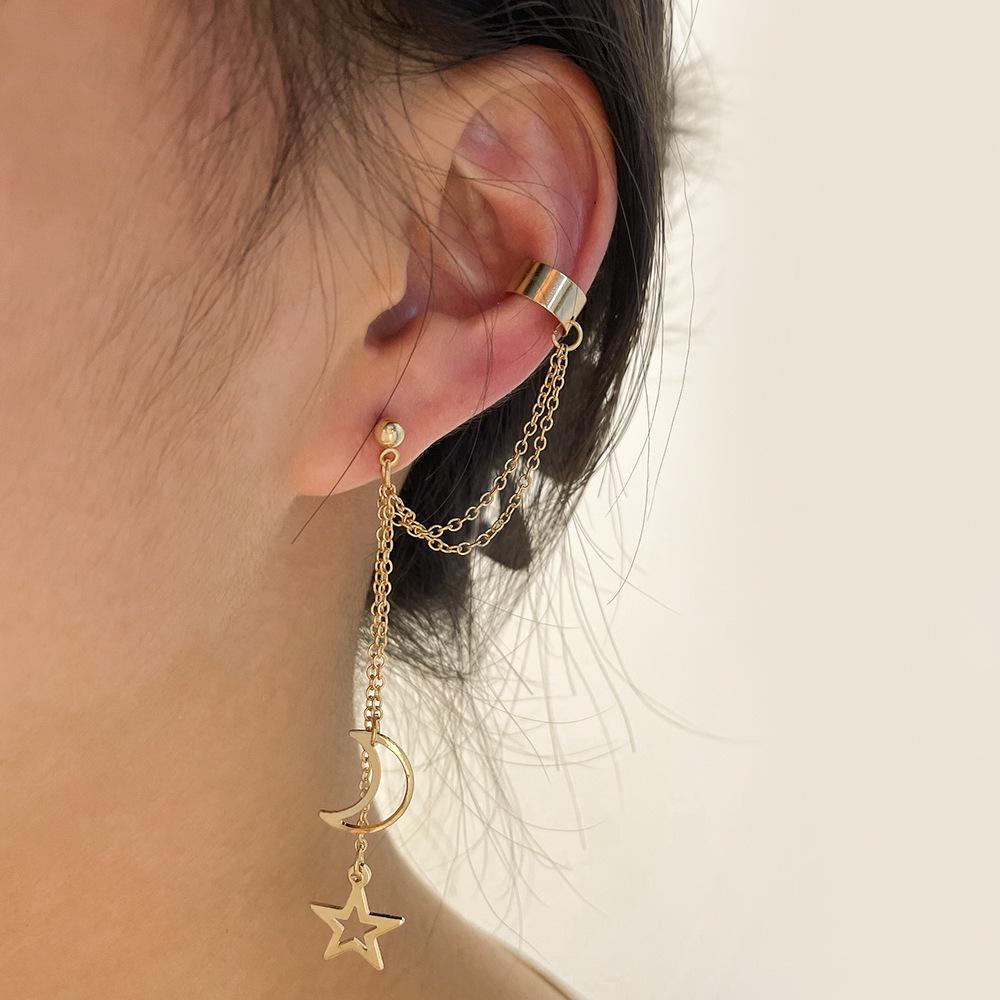 Creative No-Piercing Ear Cuff Set: Multi-layer C-shaped Clip with Niche Design