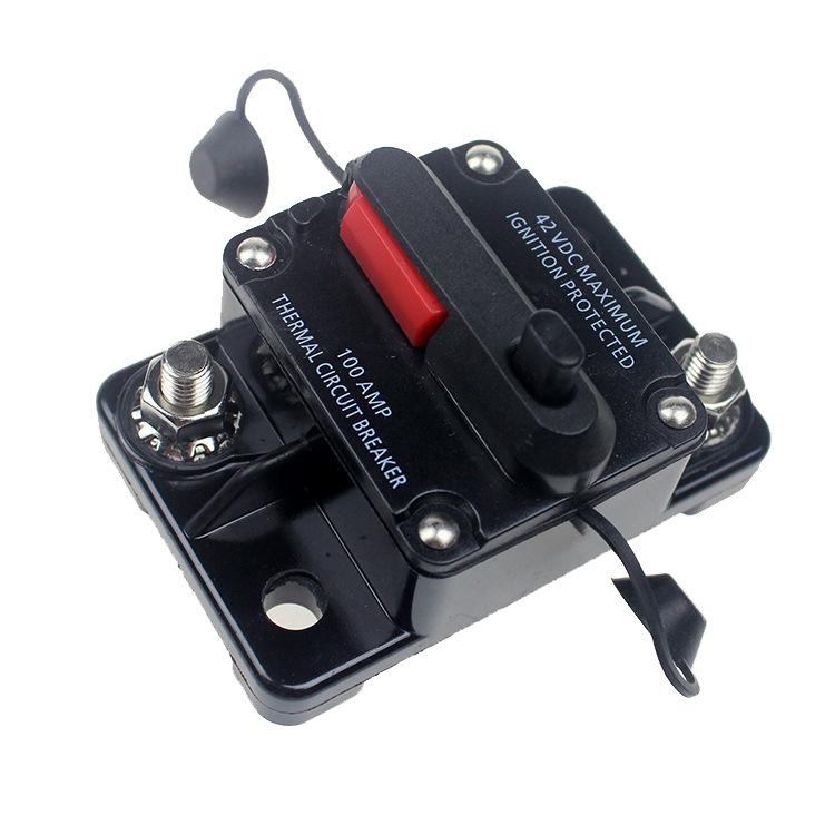12-48VDC Circuit Breaker 50A 60A 80A 100A 150A 200A 250A 300A Car Truck Audio Resettable Fuse Circuit Breaker with Power Protect Circuit Breaker 6
