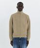 Winder Fluffy Wool Blend Zip-Up Cardigan - Light Khaki