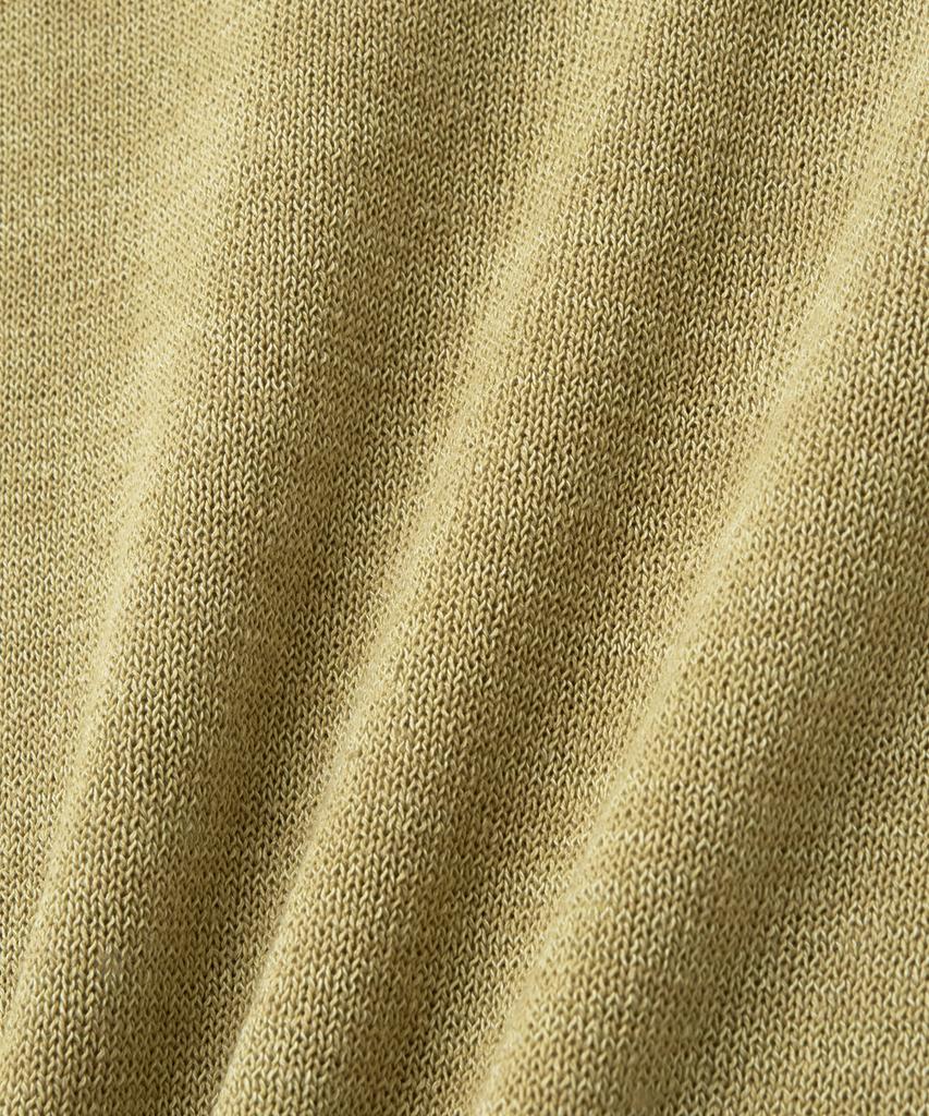 NOIRER FOR WOMAN Linen Off-Shoulder Knit (Light Khaki)
