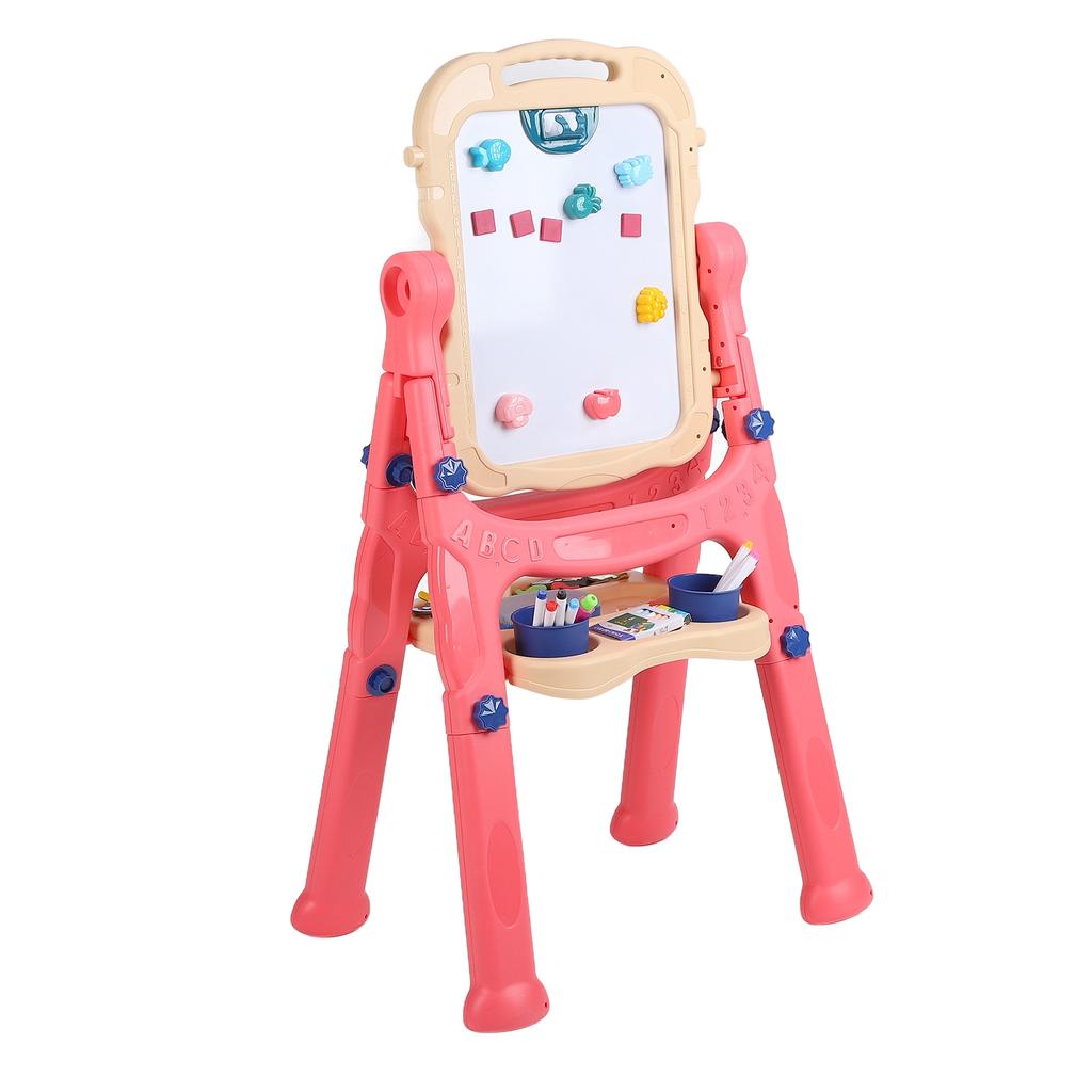 Kid"s Drawing Board Toys Height Adjustable Double Sides Magnetic Board for ToddlersPink