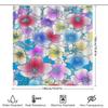 Modern Bathroom Shower Curtain With Watercolor Floral Design Vivid Colors Durable Fabric Decorate Your Bath Area Now