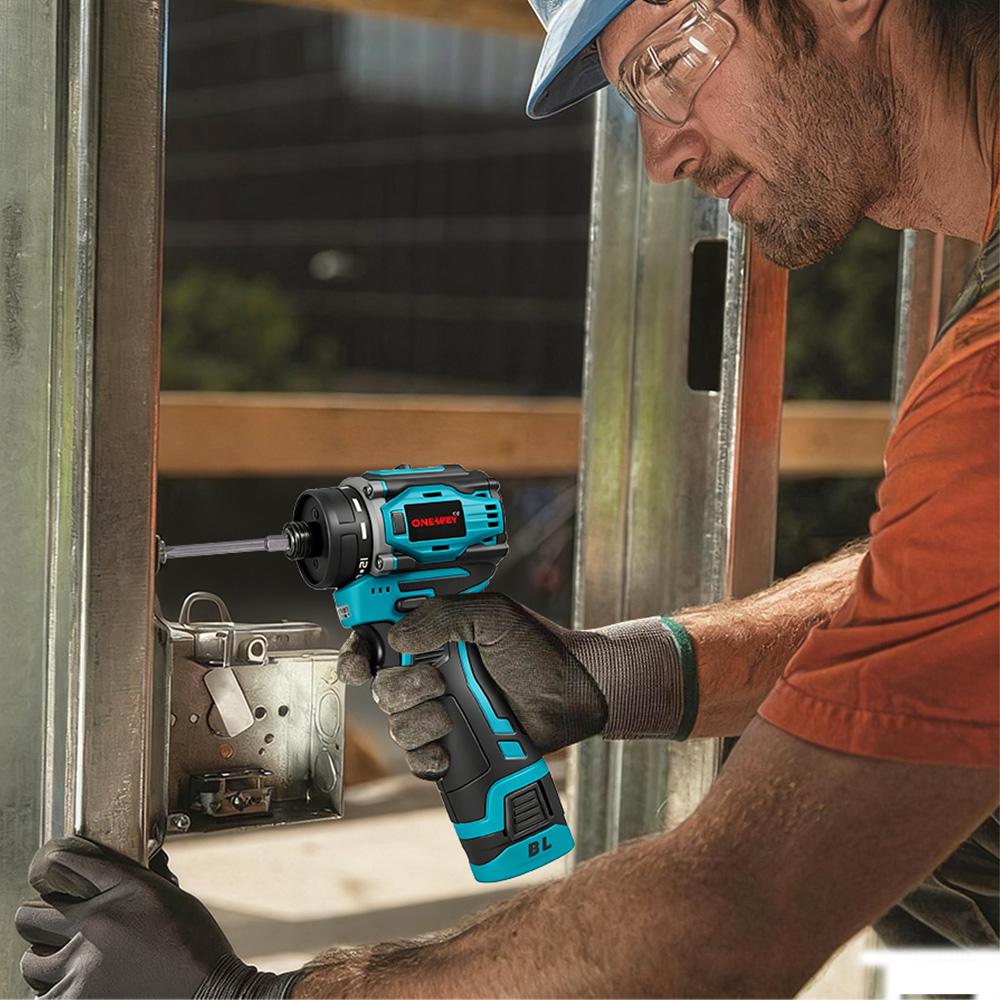 ONEVAN Cacciavite Elettrico Brushless 21+2 Mini 3IN1 Cacciavite a Batteria Trapano Elettrico Utensile Domestico per Foratura Legno e Riparazioni