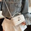 Niche Chain Rhombus Versatile Box Bag 2025 Spring Popular Foreign Style Cute Little Golden Ball Women's Shoulder Bag