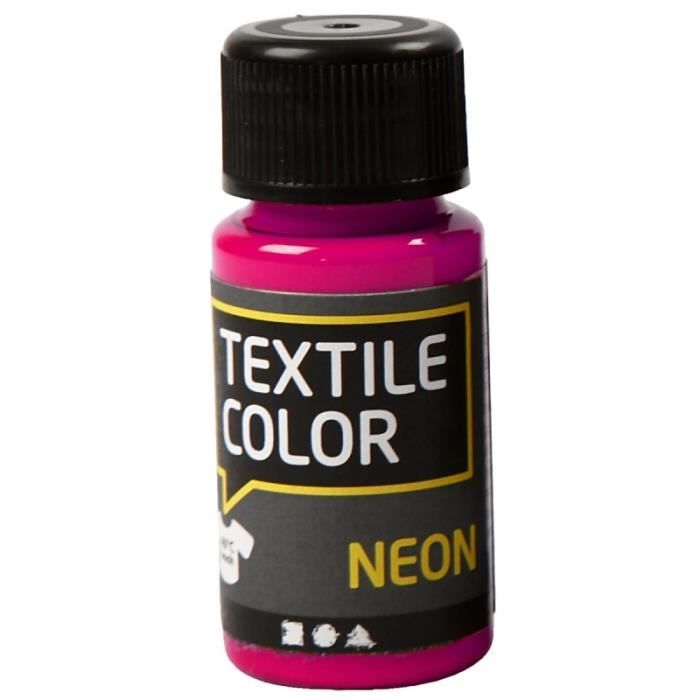 Peinture Textile Color - 50 ml Rose Néon