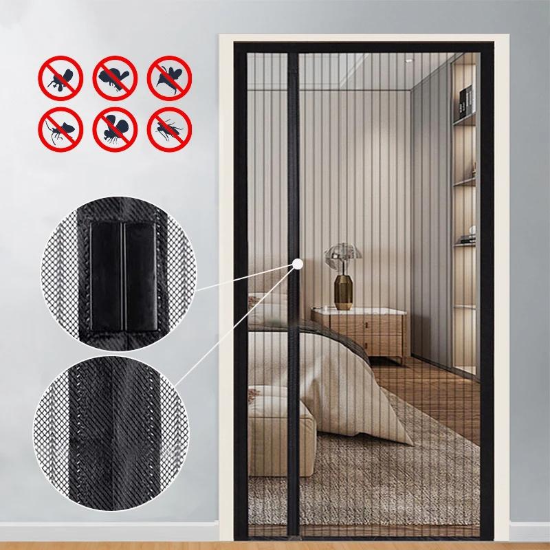Mesh Mosquito Proof Door Screen Curtains Summer Magnetic Mosquito Net Cover Insect-Proof Automatic Closing Door Screen