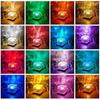 Ocean Wave Projector Lamp Night Light Remote Control 16-Colors Gradual Rotating Flame Water Lamp with Wooden Base