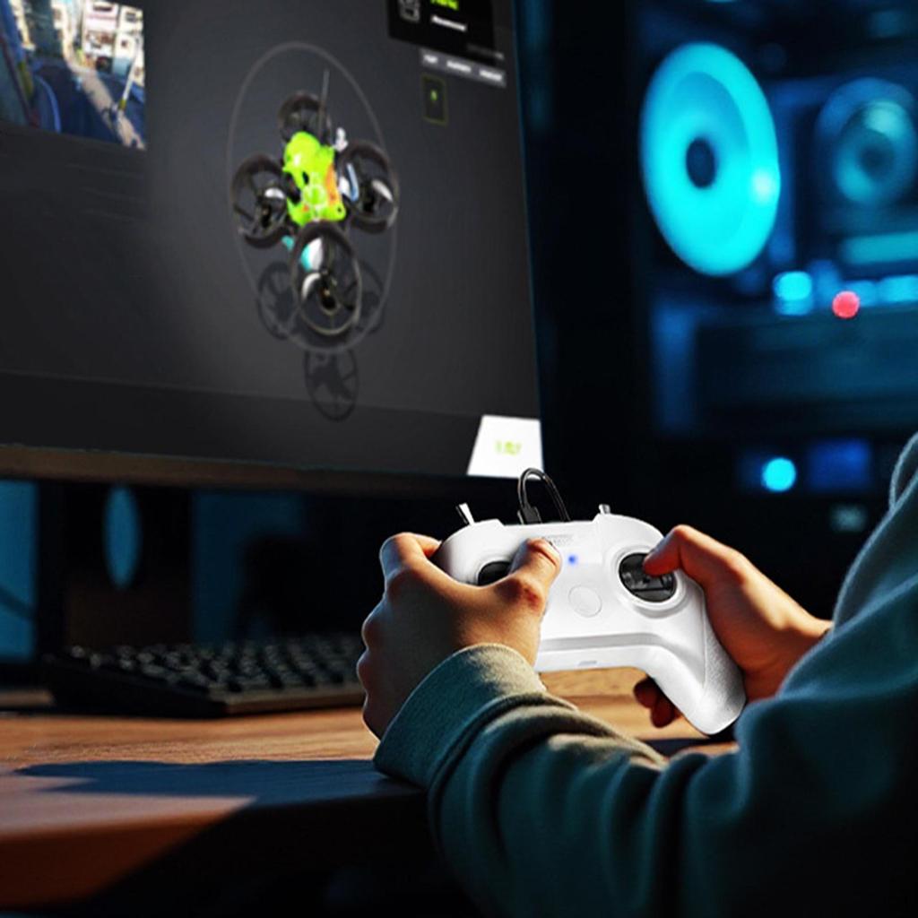 Simulator Controller Portable Professional Ergonomic Drone Remote White