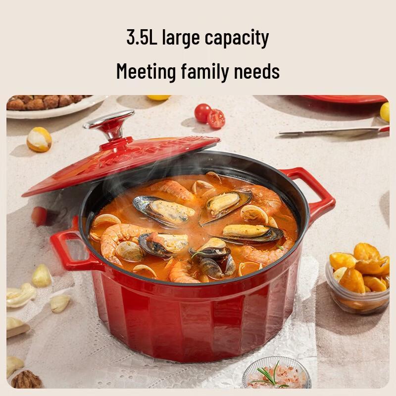 KOBACH Enamel Cast Iron Flat-Bottom Pot