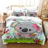Cartoon Koala Bedding Set Boys Girls Twin Queen Size Duvet Cover Pillowcase Bed Kids Adult Fashion Home Textileextile