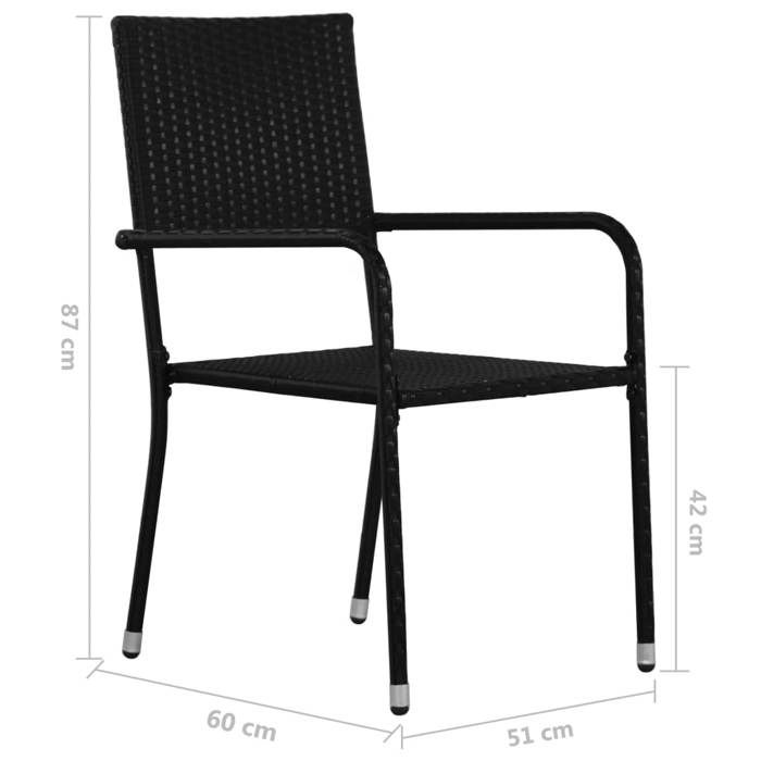 VidaXL Ensemble de Salle à Manger de Jardin 3 pcs Table et Chaises de Repas de Patio Mobilier à Dîner de Terrasse Extérieur 3072487