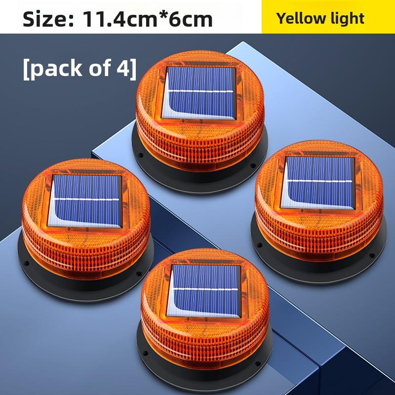 Solar LED Magnetic Warning Light Car Truck Vehicle Wireless Strobe Beacon Flashlight Emergency Signal Night Sensor Flashing