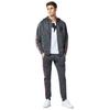 Autumn and Spring Fashion Trend Retro Sports Hoodie Sweatshirt Set Men's Casual Loose Plus Size High-grade Two-piece Set