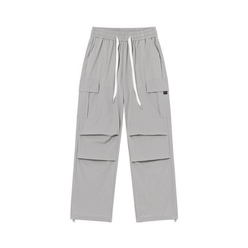 

Unisex Windproof Cargo Pants with Large Pockets – Trendy Paratrooper Style for Outdoor Activities S светло-серый