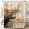 Tenda Doccia Astratta Moderna Beige Marrone Bianco Vortici Decorazione Bagno Per Casa Tessuto Impermeabile Pannelli Doccia Con Anelli 72 X