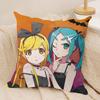 Cute O-Owarimonogatari Cushion Cover Silky Short Plush Double-Sided Printed Pillow Case for Sofa All Seasons Home Decor Gift