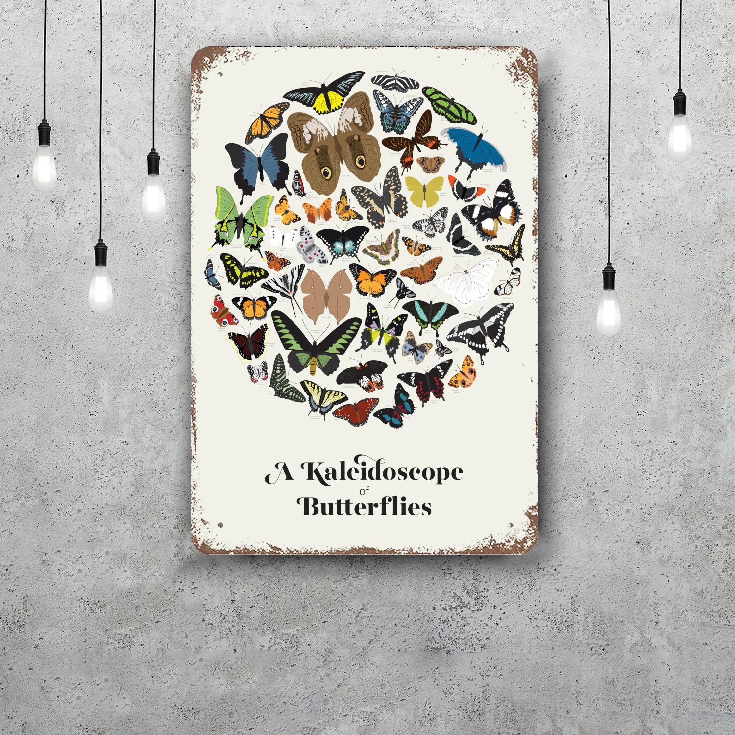 

butterfly Decor Vintage Metal Signs Tin Signs Captain Poster Decor for Bar Pub Club Man Cave Wall Decoration 20x30cm（7.8x11.8inch）
