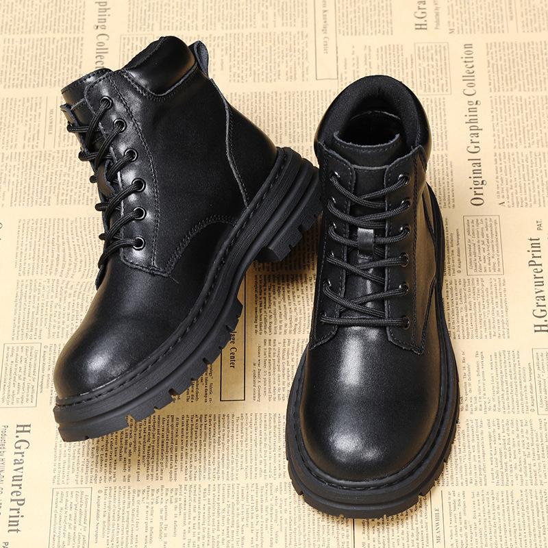 Ботинки Мартинса осень и зима новые ретро короткие ботинки на толстой подошве увеличивающие рост 35