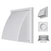 Abs Exterior Wall Ventilation Grille With Valve For Range Hood Duct Air Outlet Weatherproof Material 100Mm 125Mm 150Mm