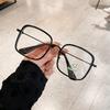 Luxury Brand Nude Pink Myopia Glasses Women Oversized Square Frame Blue Light Blocking 0 to -600 Diopters
