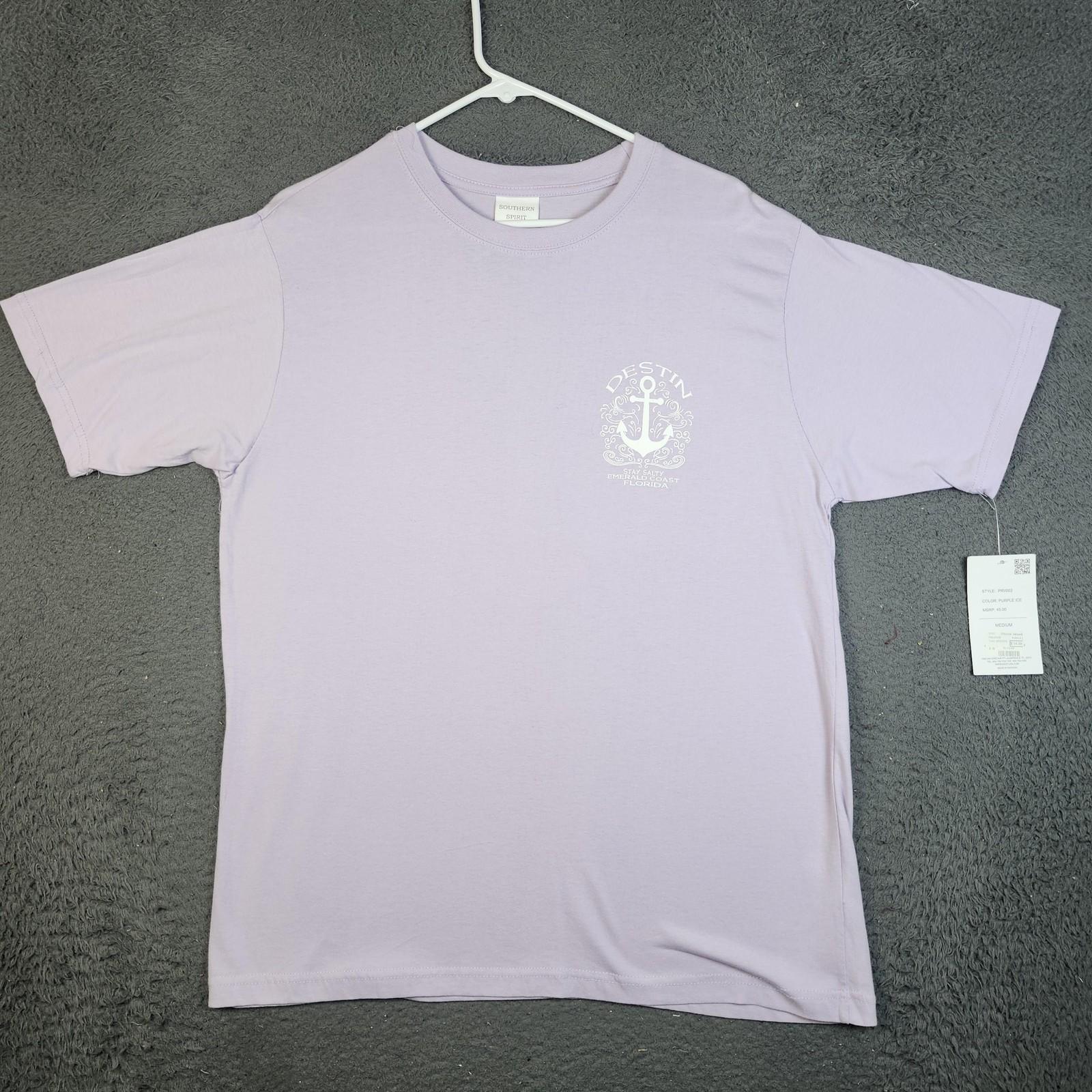 Destin Florida Shirt Mens Medium Purple Anchor Emerald Coast Stay Salty Graphic Unisex T-Shirt S