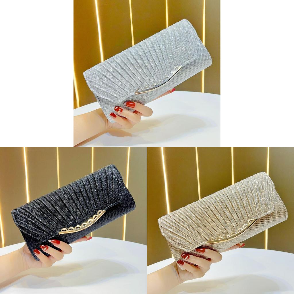 Pochette da sera con paillettes e chiusura magnetica per eventi formali e serate fuori