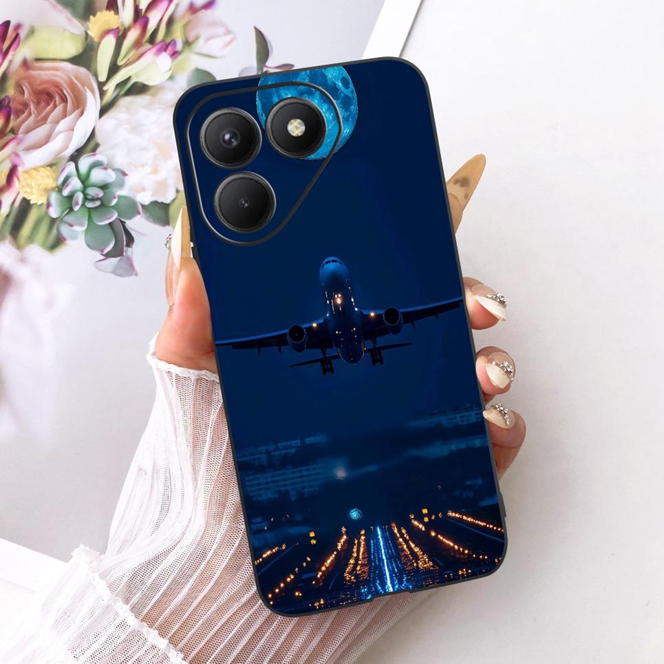 Casing For Tecno Pova 7 4G 5G LJ6 LJ7 Phone Case Pova 7 Pro Pova7 Ultra Cases Cute Cartoon Animals Dragon Lion Soft Black Cover