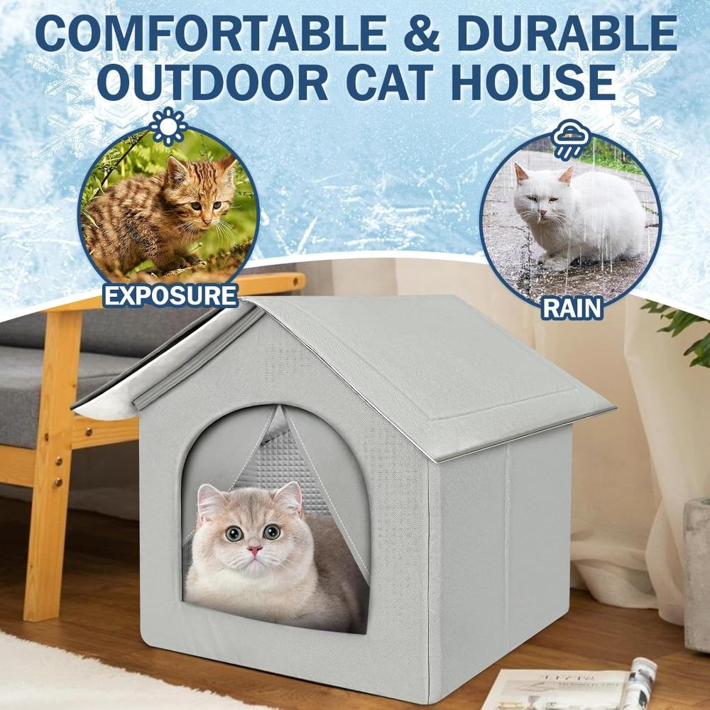 Cat House Sturdy Cooling Outdoor Weatherproof Insulated for Outdoor Indoor Cats Feral House for Summer Shelter for Stray Barn