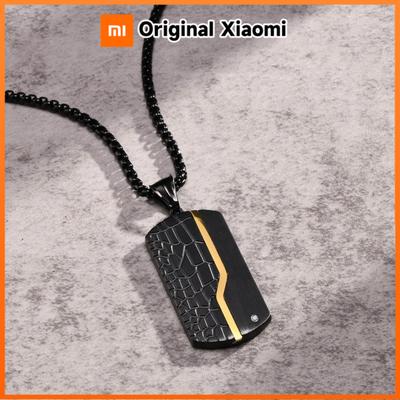 Vnox Men's Iced Out Dog Tag Necklaces, Rock Punk Black and Gold Color Stainless Steel Geometric Pendant Collar, Gifts for Him