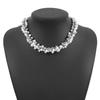 Elegant Pearl Choker Necklace Women Lightweight Alloy Chain With Imitation Beads Minimalist Geometric Design