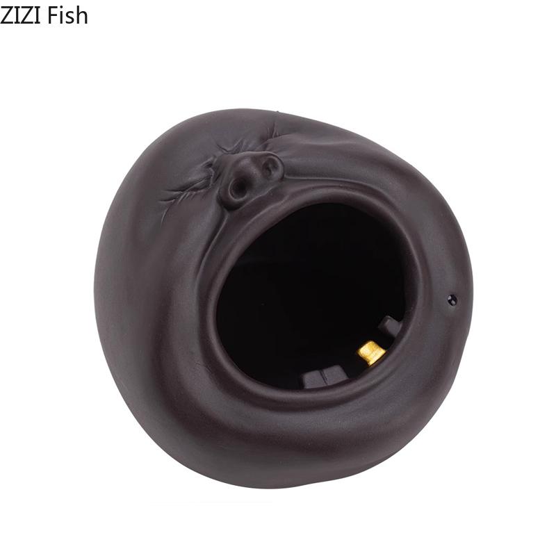 Purple Clay Ashtray Creative Yawning Figures Ash Tray Home Office Table Smoking Accessories for Weed Ashtrays Gift for Boyfriend