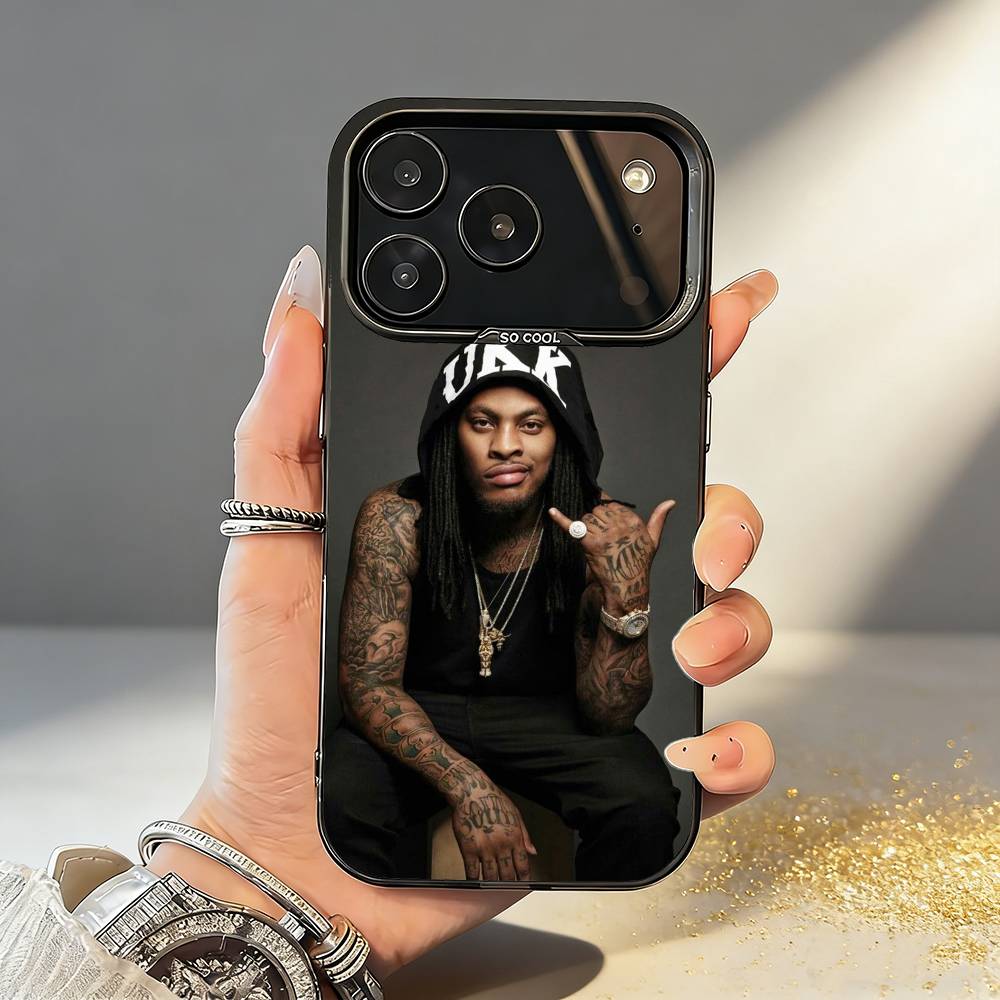 Rapper Waka Flocka Flame Phone Case For iPhone17 16 15 14 13 12 Pro Max Grey Black Matte Laser Metallic Aurora Funda