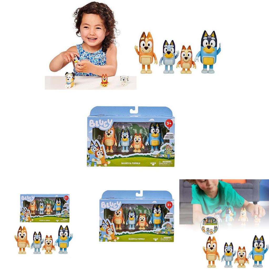 Entzückendes Bluey Familie Bingo Actionfiguren-Set, Ideal für Dekoration und Spiel