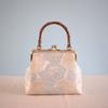 Handmade gold bag bamboo handle brocade cheongsam mouth gold bag handbag