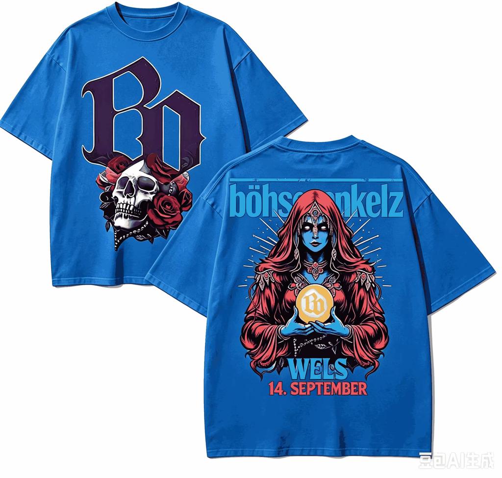 Neu 2026 Sommer Bhse Onkelz Für Fan Geschenk T-Shirt Unisex Unisex Harajuku Übergroß Unisex Kurzarm Streetwear Hoch