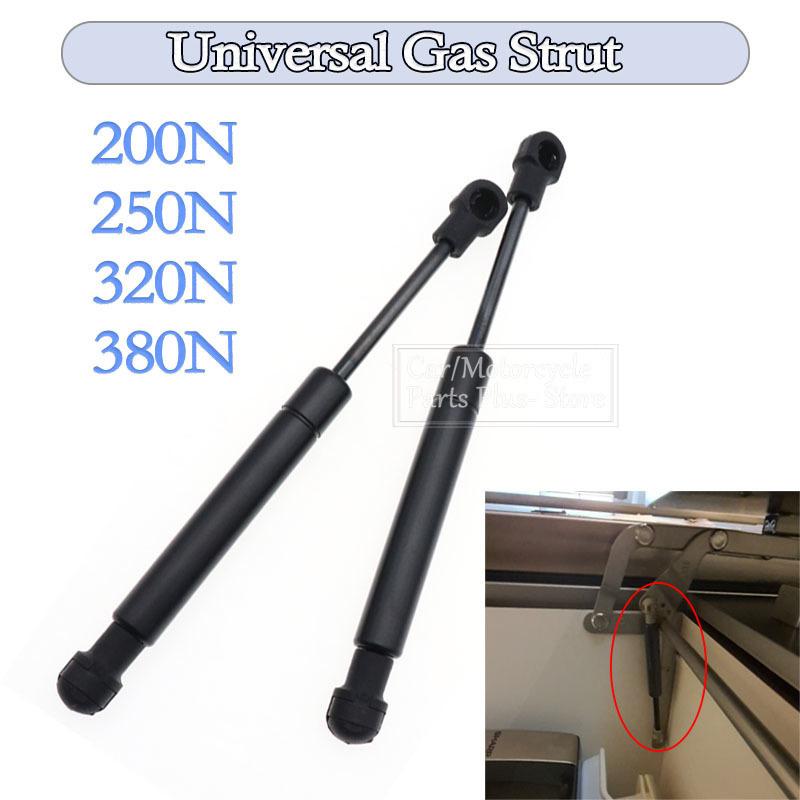 2pcs 200/250/320/380N 195mm 8mm Car Gas Strut Bars Gas Spring Hood Support Rod Shock Lift for RV Bed Window Bus Caravans