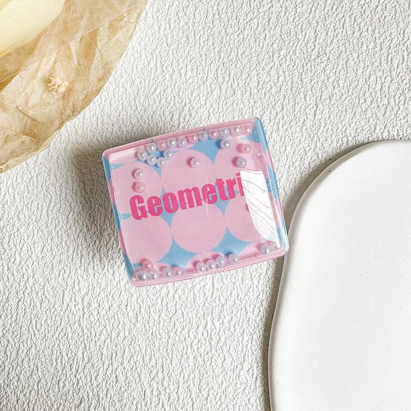 

Korean Ins Mobile Phone Airbag Holder Small Fresh Flowing Sand Bead Back Sticker Stretchable Desktop Lazy Ring Buckle Women
