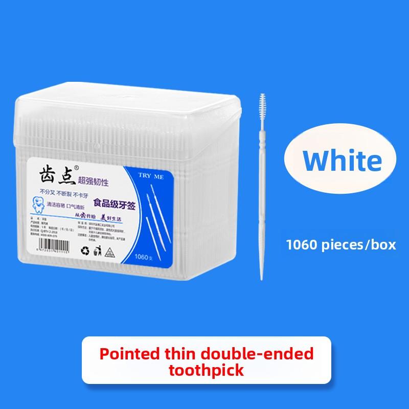 

1060 штук в коробке двусторонних фруктовых зубочисток с кончиками-зубочистками 1060 sticks/box белый
