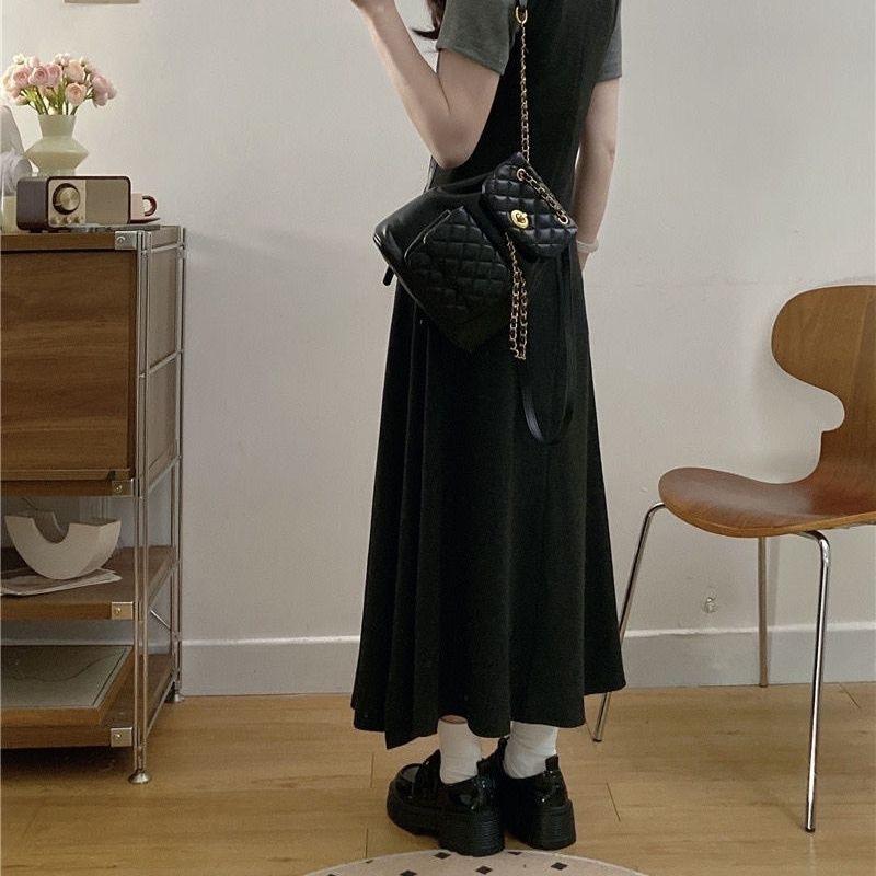 French Fake Two-piece Polo Collar Short-sleeved Dress 2026 Summer New Large Size Fat Mm Waist and Thin Temperament Long Dress
