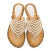 S Womens Slippers Women'S Round Toe Fashionable Love Diamond Pearl Sandals Sandals For Woman