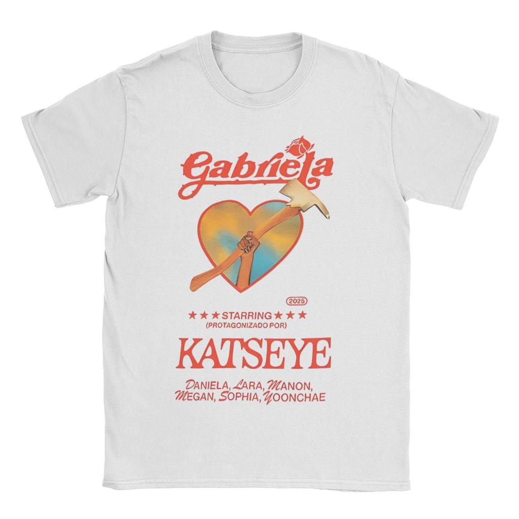Damska Koszulka Megan Katseye Gnarly Miękka Jest Silna Ubrania z Albumu Krótki Rękaw Okrągły Dekolt T-shirt Koszulki 2026 Nowość