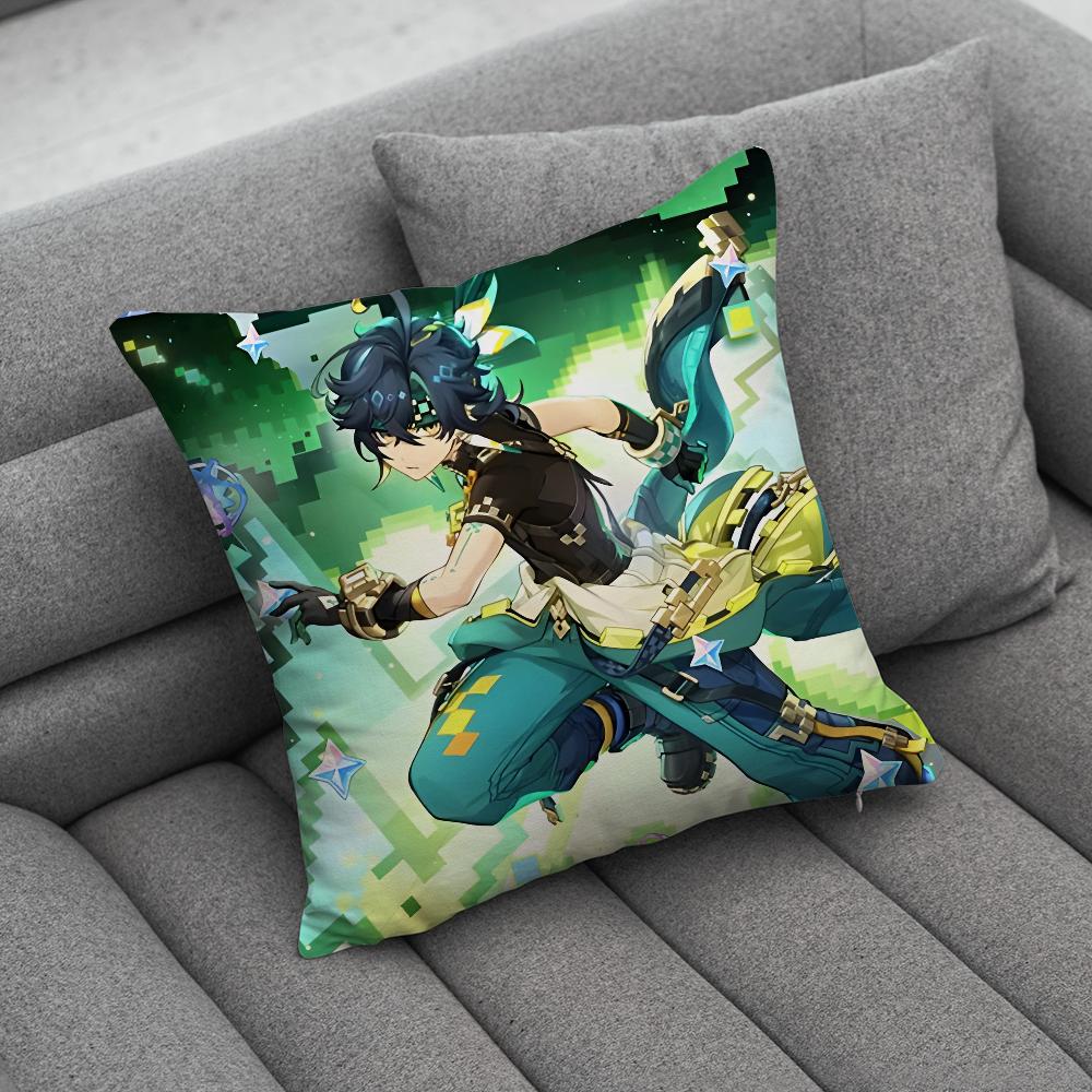 

GGenshin Impact Kinich Pillow Case Soft Cushion Cases for Farmhouse Sofa Decor Home Decorations and Protector 30x30cm