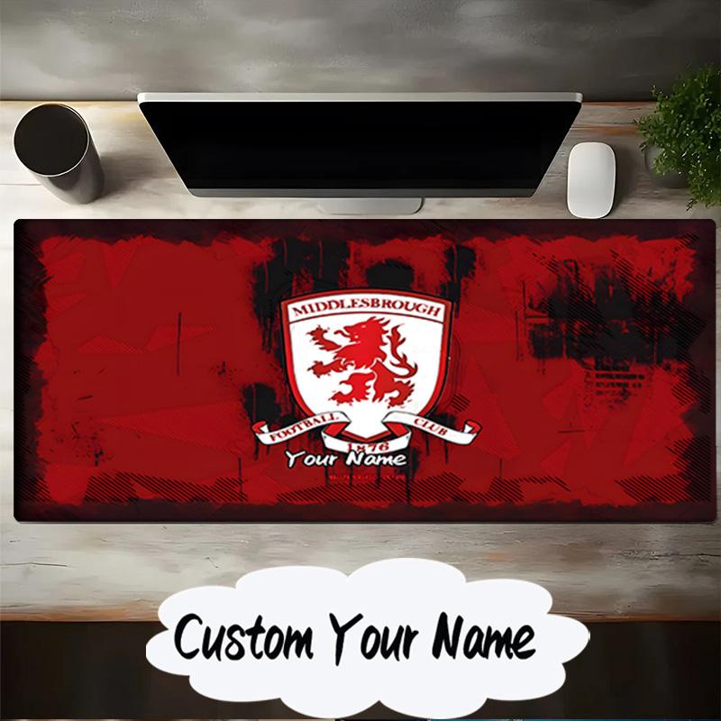 Custom Name Mouse pad Middlesbrough Football Club Crest Mouse pad, Gaming Mouse Pad, keyboard pad, Desk Decor for computer notebook Fan Birthday Gift