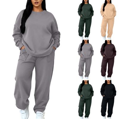 Women's 2 Piece Color Casual Sportswear Long Pants Set