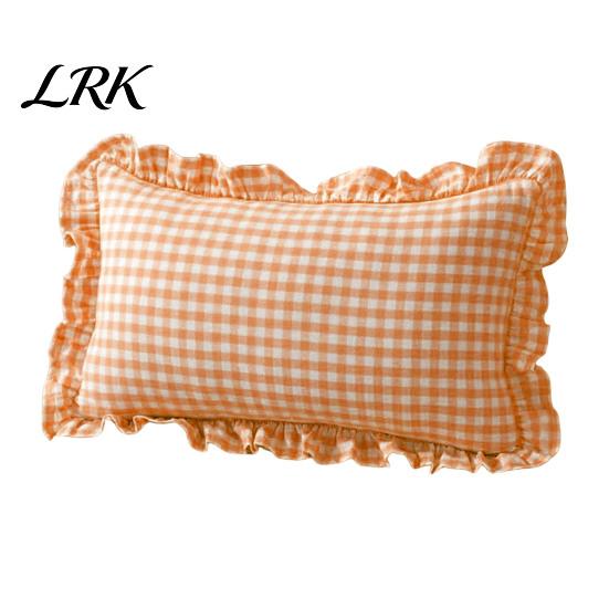 Federe Cuscino Cotone Stile Rustico, Copricuscino Decorativo con Volant, Fantasia a Quadri con Bordo Arricciato, 18x18 Federe Minimaliste Moderne, 20x12 Copricuscino Decorativo
